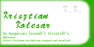 krisztian kolesar business card